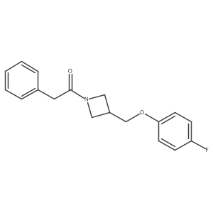1-(3-((4-Fluorophenoxy)methyl)azetidin-1-yl)-2-phenylethanone Structure