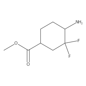 Methyl trans-4-amino-3,3-difluorocyclohexane-1-carboxylate结构式