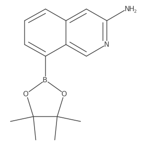 8-(4,4,5,5-Tetramethyl-1,3,2-dioxaborolan-2-yl)isoquinolin-3-amine Structure