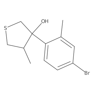 3-(4-Bromo-2-methylphenyl)-4-methylthiolan-3-ol结构式