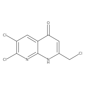 6,7-Dichloro-2-(chloromethyl)-1,8-naphthyridin-4(1H)-one Structure