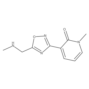1-methyl-3-(5-((methylamino)methyl)-1,2,4-oxadiazol-3-yl)pyridin-2(1H)-one结构式