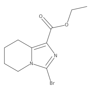 Ethyl 3-bromo-5,6,7,8-tetrahydroimidazo[1,5-a]pyridine-1-carboxylate结构式