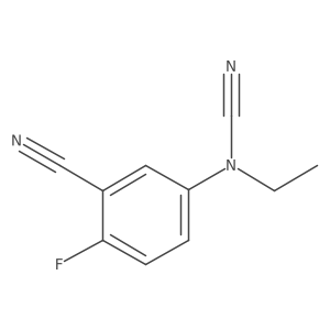 5-[Cyano(ethyl)amino]-2-fluorobenzonitrile Structure
