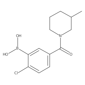 (2-Chloro-5-(3-methylpiperidine-1-carbonyl)phenyl)boronic acid Structure
