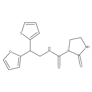 N-[2-(furan-2-yl)-2-(thiophen-2-yl)ethyl]-2-oxoimidazolidine-1-carboxamide Structure