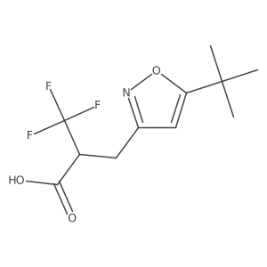 2-[(5-Tert-butyl-1,2-oxazol-3-yl)methyl]-3,3,3-trifluoropropanoic acid结构式