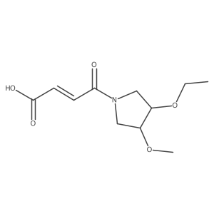 (E)-4-(3-ethoxy-4-methoxypyrrolidin-1-yl)-4-oxobut-2-enoic acid结构式