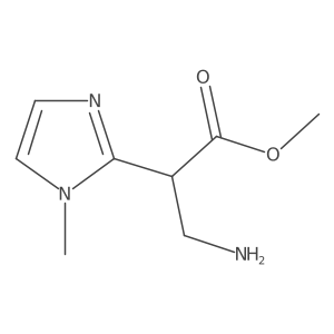 methyl 3-amino-2-(1-methyl-1H-imidazol-2-yl)propanoate结构式