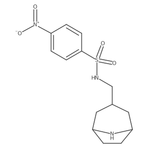 N-{[(1R,3S,5S)-8-azabicyclo[3.2.1]octan-3-yl]methyl}-4-nitrobenzene-1-sulfonamide结构式