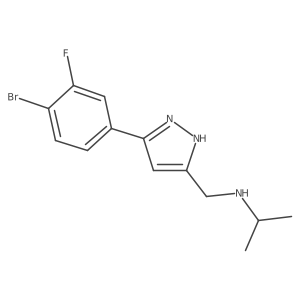 {[5-(4-bromo-3-fluorophenyl)-1H-pyrazol-3-yl]methyl}(propan-2-yl)amine结构式