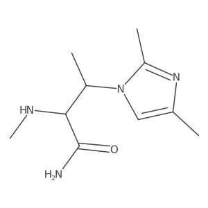 3-(2,4-dimethyl-1H-imidazol-1-yl)-2-(methylamino)butanamide结构式