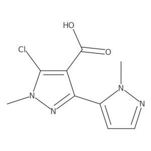 5-chloro-1-methyl-3-(1-methyl-1H-pyrazol-5-yl)-1H-pyrazole-4-carboxylic acid结构式