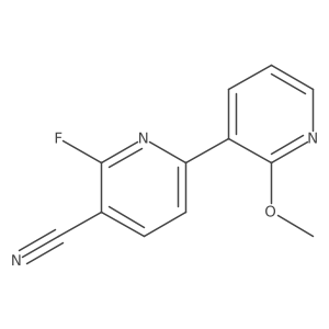 2-Fluoro-6-(2-methoxypyridin-3-yl)pyridine-3-carbonitrile结构式