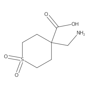 4-(Aminomethyl)-1,1-dioxo-1lambda6-thiane-4-carboxylic acid结构式