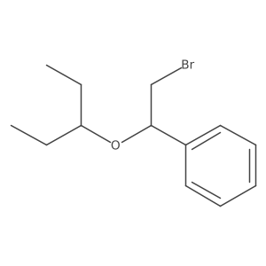 [2-Bromo-1-(pentan-3-yloxy)ethyl]benzene Structure