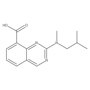 2-[Methyl(2-methylpropyl)amino]quinazoline-8-carboxylic acid结构式