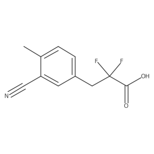 3-(3-Cyano-4-methylphenyl)-2,2-difluoropropanoic acid Structure