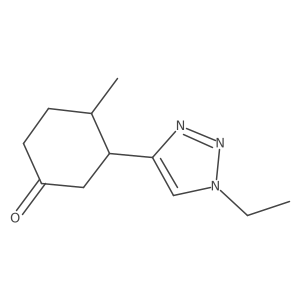 3-(1-ethyl-1H-1,2,3-triazol-4-yl)-4-methylcyclohexan-1-one结构式