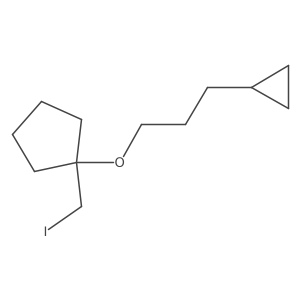 1-(3-Cyclopropylpropoxy)-1-(iodomethyl)cyclopentane结构式