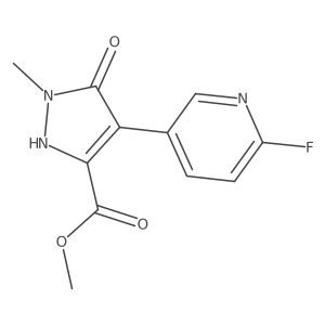 methyl 4-(6-fluoropyridin-3-yl)-5-hydroxy-1-methyl-1H-pyrazole-3-carboxylate Structure