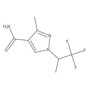 3-methyl-1-(1,1,1-trifluoropropan-2-yl)-1H-pyrazole-4-carboxamide Structure