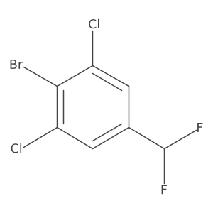 2-Bromo-1,3-dichloro-5-(difluoromethyl)benzene Structure