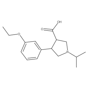 4-(3-Ethoxyphenyl)-1-(propan-2-yl)pyrrolidine-3-carboxylic acid Structure