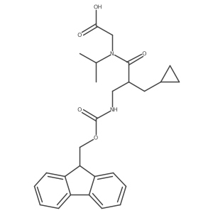 2-[2-(cyclopropylmethyl)-3-({[(9H-fluoren-9-yl)methoxy]carbonyl}amino)-N-(propan-2-yl)propanamido]acetic acid Structure