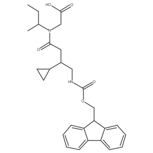 2-[N-(butan-2-yl)-3-cyclopropyl-4-({[(9H-fluoren-9-yl)methoxy]carbonyl}amino)butanamido]acetic acid Structure