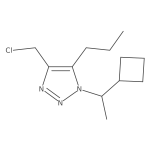 4-(chloromethyl)-1-(1-cyclobutylethyl)-5-propyl-1H-1,2,3-triazole结构式