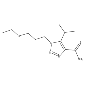 1-(3-ethoxypropyl)-5-(propan-2-yl)-1H-1,2,3-triazole-4-carbothioamide Structure