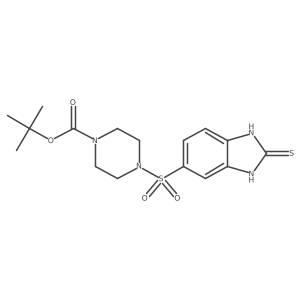 tert-butyl 4-[(2-sulfanyl-1H-1,3-benzodiazol-5-yl)sulfonyl]piperazine-1-carboxylate结构式