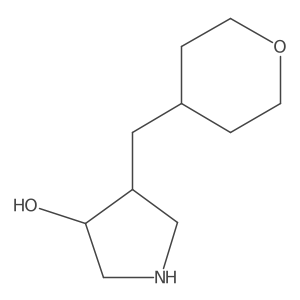 4-[(Oxan-4-yl)methyl]pyrrolidin-3-ol结构式