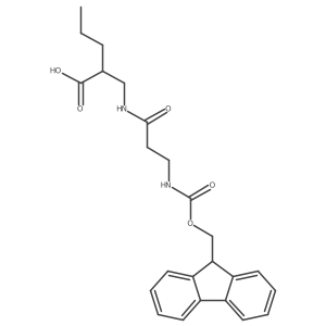 2-{[3-({[(9H-fluoren-9-yl)methoxy]carbonyl}amino)propanamido]methyl}pentanoic acid Structure
