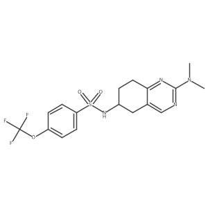 N-[2-(dimethylamino)-5,6,7,8-tetrahydroquinazolin-6-yl]-4-(trifluoromethoxy)benzenesulfonamide结构式
