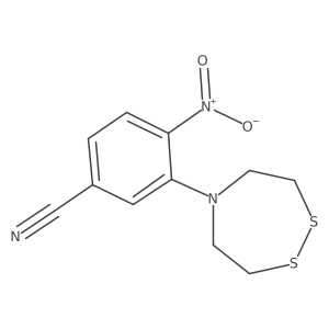 3-(1,2,5-Dithiazepan-5-yl)-4-nitrobenzonitrile结构式
