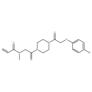 N-(2-{4-[2-(4-fluorophenoxy)acetyl]piperazin-1-yl}-2-oxoethyl)-N-methylprop-2-enamide结构式