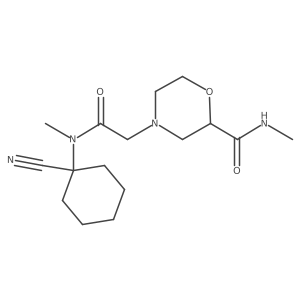 4-{[(1-cyanocyclohexyl)(methyl)carbamoyl]methyl}-N-methylmorpholine-2-carboxamide Structure