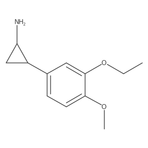 rac-(1R,2S)-2-(3-ethoxy-4-methoxyphenyl)cyclopropan-1-amine结构式