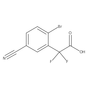 2-(2-Bromo-5-cyanophenyl)-2,2-difluoroacetic acid结构式