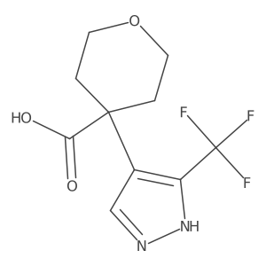 4-[3-(trifluoromethyl)-1H-pyrazol-4-yl]oxane-4-carboxylic acid Structure