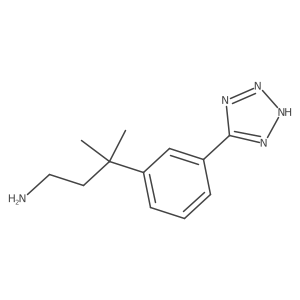3-methyl-3-[3-(1H-1,2,3,4-tetrazol-5-yl)phenyl]butan-1-amine结构式