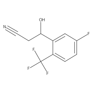 3-[5-Fluoro-2-(trifluoromethyl)phenyl]-3-hydroxypropanenitrile结构式