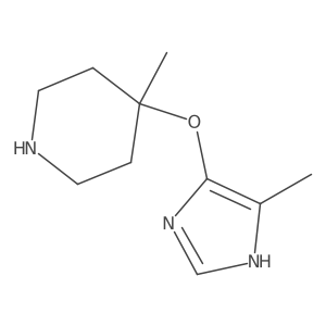 4-methyl-4-[(4-methyl-1H-imidazol-5-yl)oxy]piperidine结构式