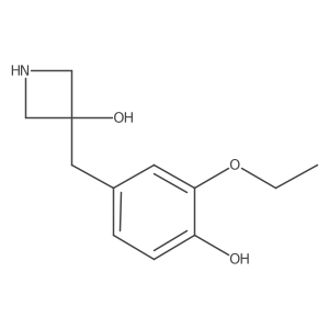 3-[(3-Ethoxy-4-hydroxyphenyl)methyl]azetidin-3-ol结构式