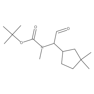 tert-butyl N-[1-(3,3-dimethylcyclopentyl)-2-oxoethyl]-N-methylcarbamate结构式