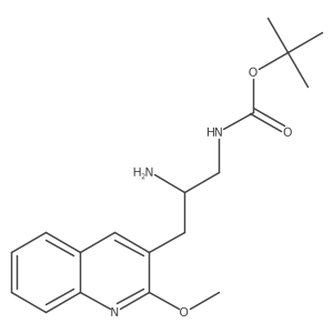 tert-butyl N-[2-amino-3-(2-methoxyquinolin-3-yl)propyl]carbamate结构式
