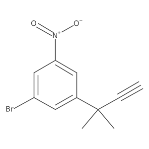 1-Bromo-3-(2-methylbut-3-yn-2-yl)-5-nitrobenzene结构式