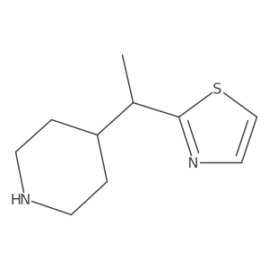 4-[1-(1,3-Thiazol-2-yl)ethyl]piperidine结构式